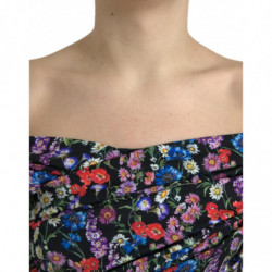 Abito a tubino floreale multicolor con spalle scoperte - IT40-S