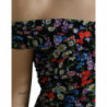 Abito a tubino floreale multicolor con spalle scoperte - IT40-S