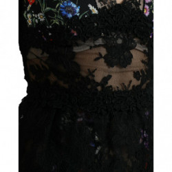 Abito tubino in pizzo con stampa floreale multicolor - IT40-S