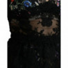 Abito tubino in pizzo con stampa floreale multicolor - IT40-S