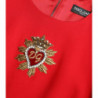 Mini abito aderente in viscosa rosso con cuore sacro - IT44 - L