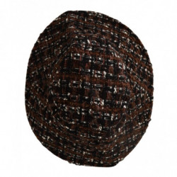 Cappello secchiello tesa larga intrecciata tessuto multicolore - 59