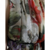 Mini abito a trapezio senza maniche floreale beige - IT42-M