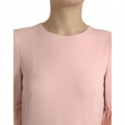 Miniabito a trapezio in viscosa rosa chiaro - IT40-S