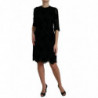 Abito aderente in cotone pizzo floreale nero - IT40-S