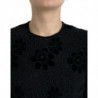 Abito aderente in cotone pizzo floreale nero - IT40-S