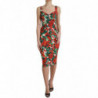 Abito Midi Tubino in Viscosa Geranio Multicolor - IT40-S