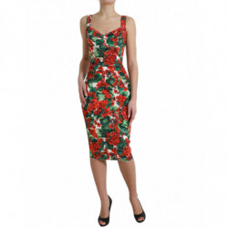 Abito Midi Tubino in Viscosa Geranio Multicolor - IT40-S
