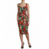 Abito Midi Tubino in Viscosa Geranio Multicolor - IT40-S