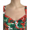 Abito Midi Tubino in Viscosa Geranio Multicolor - IT40-S