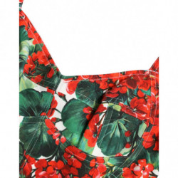 Abito Midi Tubino in Viscosa Geranio Multicolor - IT40-S