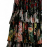 Abito lungo a strati in chiffon floreale multicolore - IT40-S