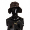 Cappello secchiello tesa larga intrecciata tessuto multicolore - 58