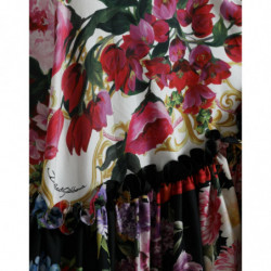 Abito abito in twill di seta con stampa floreale multicolor - IT40-S