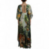 Abito maxi a trapezio con stampa giungla multicolore - IT36-XXS