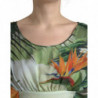 Abito maxi a trapezio con stampa giungla multicolore - IT36-XXS