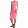Abito midi aderente a maniche lunghe rosa rosa - IT44 - L