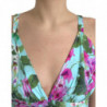 Abito midi tubino con scollo a V floreale multicolor - IT42-M