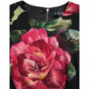 Abito longuette tubino in seta con stampa floreale nera - IT38 - XS