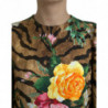 Mini abito a trapezio con stampa floreale tigre multicolor - IT40-S
