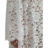 Abito a trapezio impreziosito da cristalli di pizzo bianco - IT38 - XS