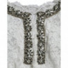 Abito a trapezio impreziosito da cristalli di pizzo bianco - IT38 - XS