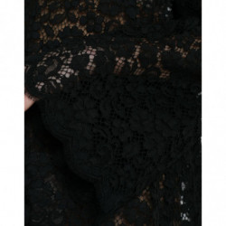 Abito a trapezio impreziosito da cristalli di pizzo nero - IT40-S