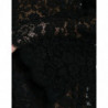 Abito a trapezio impreziosito da cristalli di pizzo nero - IT40-S