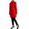 Giacca cappotto doppiopetto a maniche lunghe in lana rossa - IT48 - XL