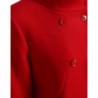 Giacca cappotto doppiopetto a maniche lunghe in lana rossa - IT48 - XL
