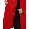 Giacca cappotto doppiopetto a maniche lunghe in lana rossa - IT48 - XL