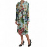 Giacca trench in seta floreale multicolor - IT48 - XL