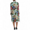 Giacca trench in seta floreale multicolor - IT48 - XL