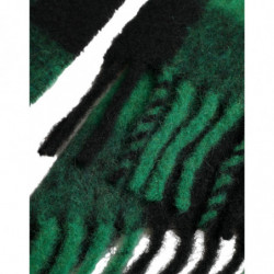 Giacca con poncho a quadri di bufalo verde nero - IT40-S