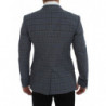 Giacca blazer slim fit a quadri blu - IT44 - XS