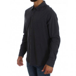 Camicia casual abbottonata in cotone grigio - IT58 - XXL