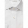 Camicia elegante in cotone bianco con colletto francese - XS