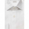 Camicia bianca elegante con colletto francese, vestibilità media - L
