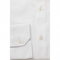 Camicia bianca elegante con colletto francese, vestibilità media - L