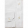 Camicia bianca elegante con colletto francese, vestibilità media - L