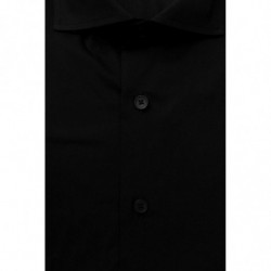 Elegante camicia slim fit in misto cotone con colletto francese - XXL