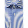 Camicia Elegante in Cotone Azzurro con Collo Francese - M