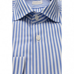 Camicia Elegante in Cotone Azzurro con Collo Francese - L