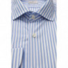 Camicia elegante azzurra con collo francese vestibilità media - 4XL