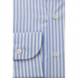 Camicia elegante azzurra con collo francese vestibilità media - 4XL