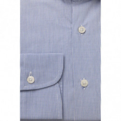 Camicia elegante azzurra con collo francese vestibilità media - 4XL