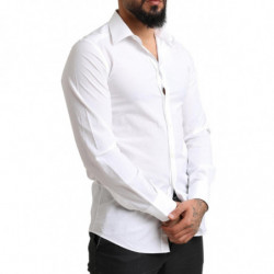 Camicia elegante slimfit in cotone bianco ORO - IT40 - M