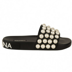 Sandalo in pelle nera -...