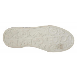 Scarpe da ginnastica da uomo pelle bianca nera stampa logo - EU40.5
