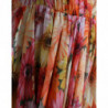 Abito midi in seta con stampa girasole multicolor - IT48-XXL